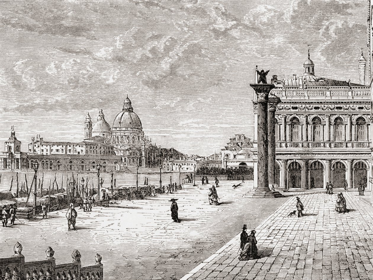 Piazza San Marco eller Markuspladsen, Venedig, Italien i slutningen af det 19. århundrede. Fra Italian Pictures af Rev. Samuel Manning, udgivet ca. 1890. af Reverend Samuel Manning