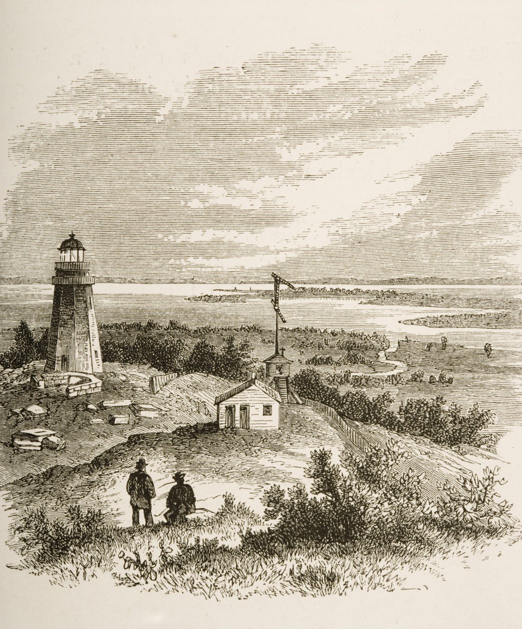 Sandy Hook New Jersey, set fra fyrtårnet i 1870