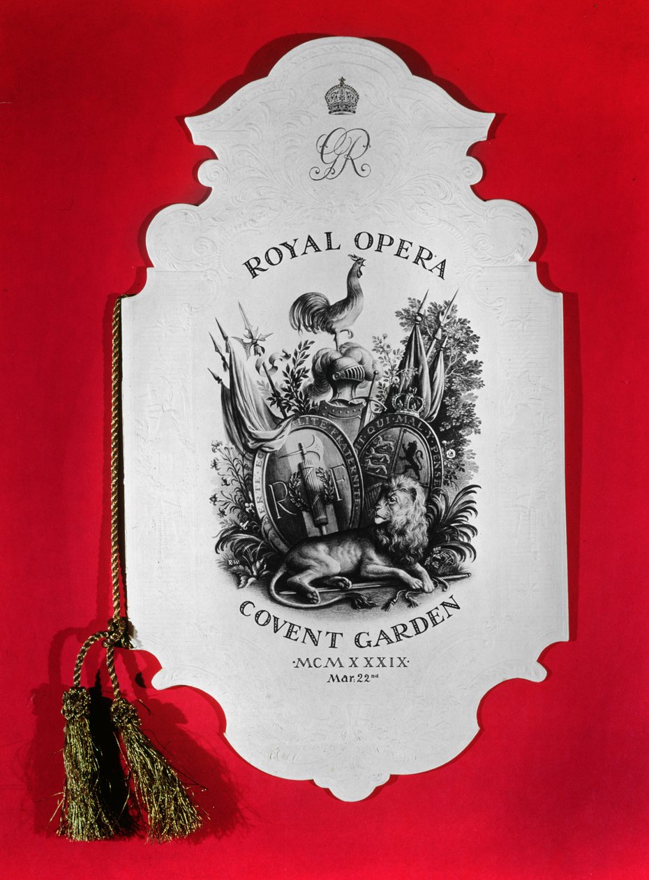 Program for Royal Command Performance til ære for den franske præsident, 1939 af Rex Whistler