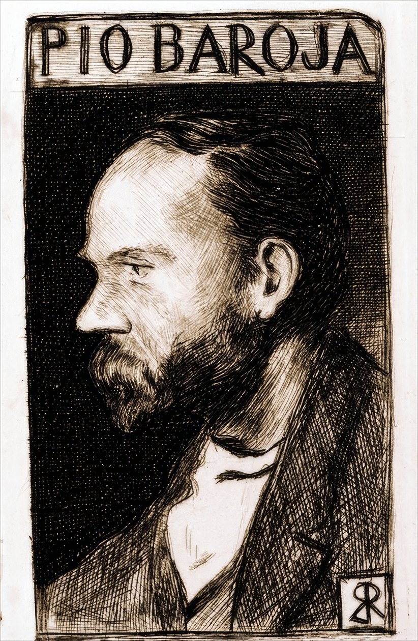 Tegning til "Ex Libris af Ricardo Baroja