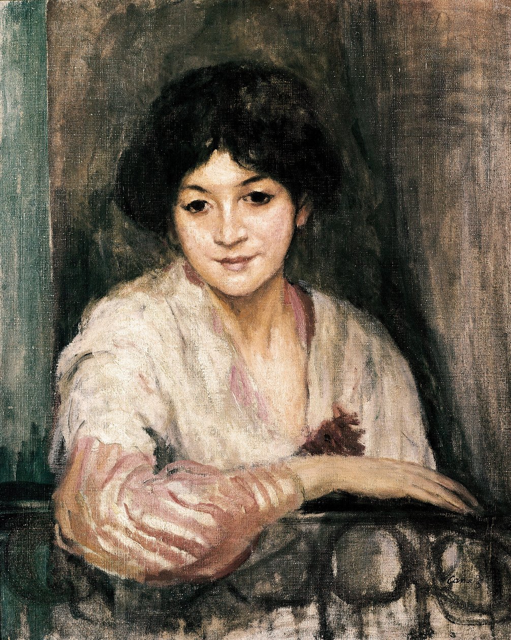 Figur. Maleri af Ricard Canals i Llambi (1876-1931), olie på lærred, impressionisme af Ricardo Canals y Llambi