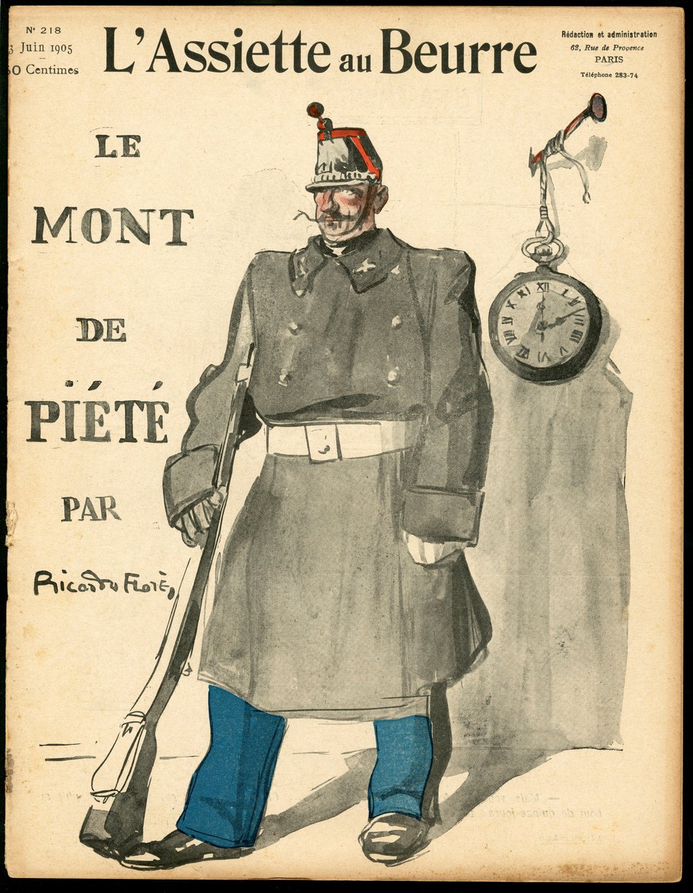 Cover af "" The Butter Plate"", nummer 218, Satirique en Colours af Ricardo Flores