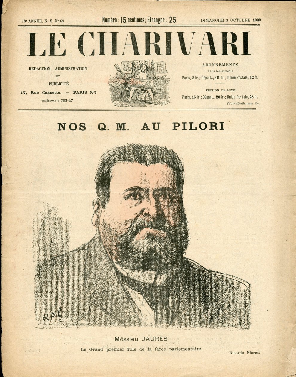 Cover af ""The Charivari"", Satirisk i farver af Ricardo Flores