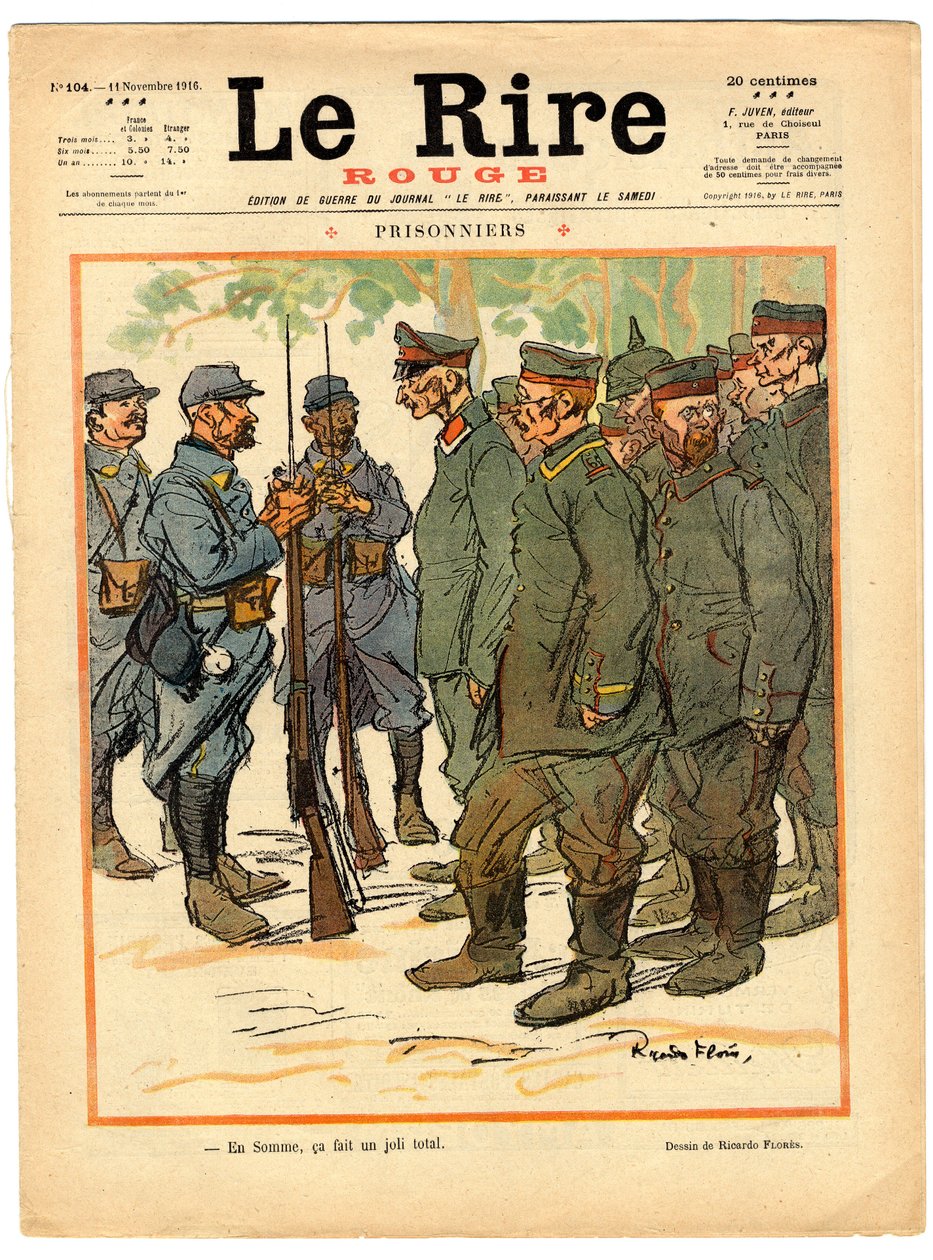 Cover af "" Den røde latter", Satirisk i farver af Ricardo Flores