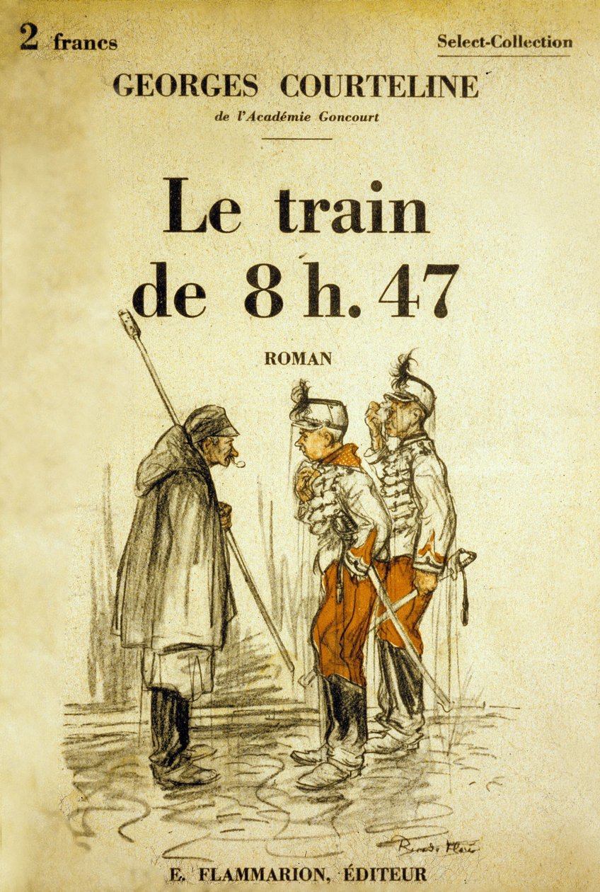 Omslag til bogen "Le train de 8h47" af Georges Courteline, illustrationer af Ricardo Flores ca. 1908 af Ricardo Flores