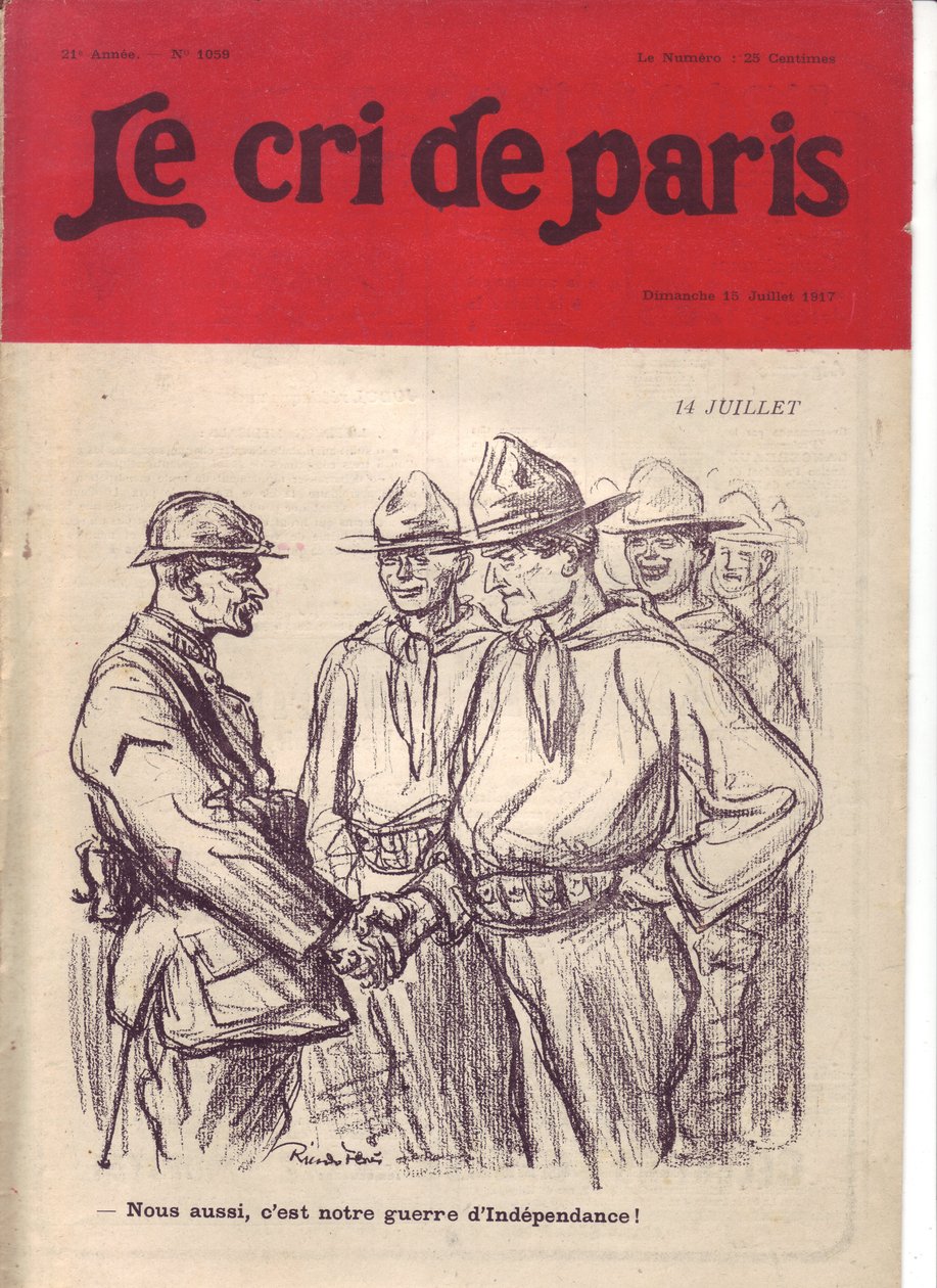 Illustration af Ricardo Flores (1878-1918) til forsiden af Le Cri de Paris af Ricardo Flores