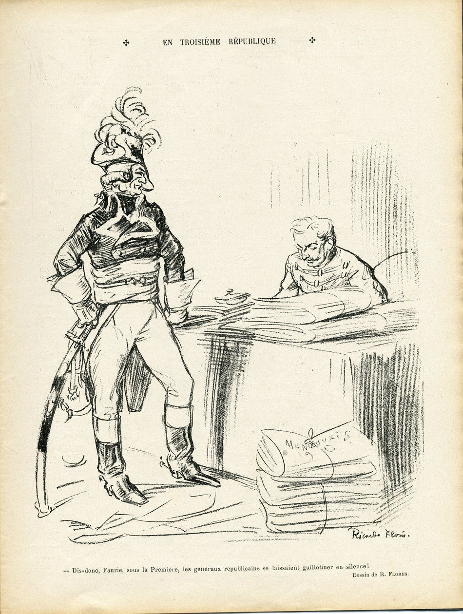 Illustration af Ricardo Flores (1878-1918) i Le Lire, 29/11/13 - I den tredje republik - Irland - generalgeneraler, Baptiste Faurie (1853-1938) af Ricardo Flores