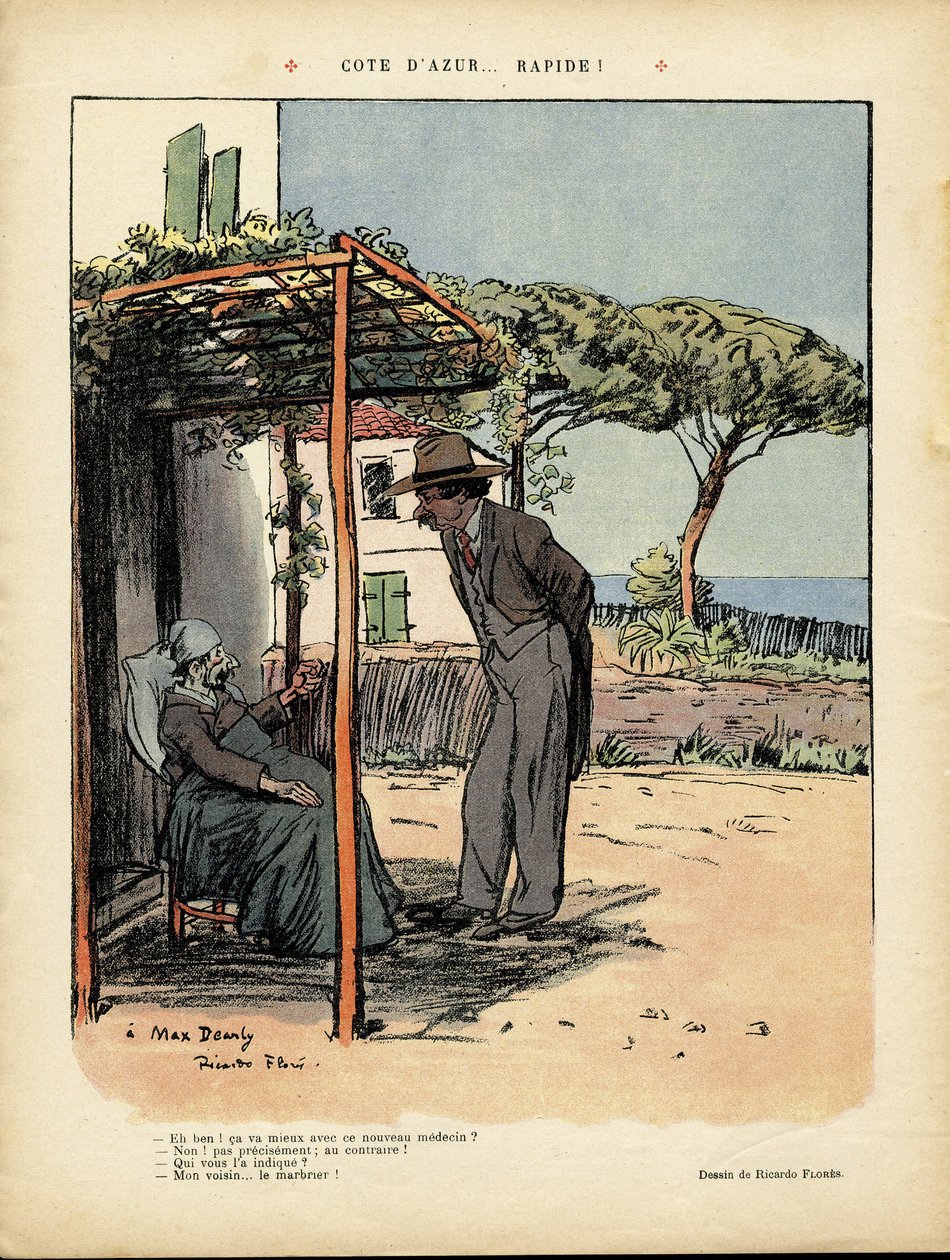 Illustration af Ricardo Flores (1878-1918) i Le Rire, 24/02/12 - Cote d