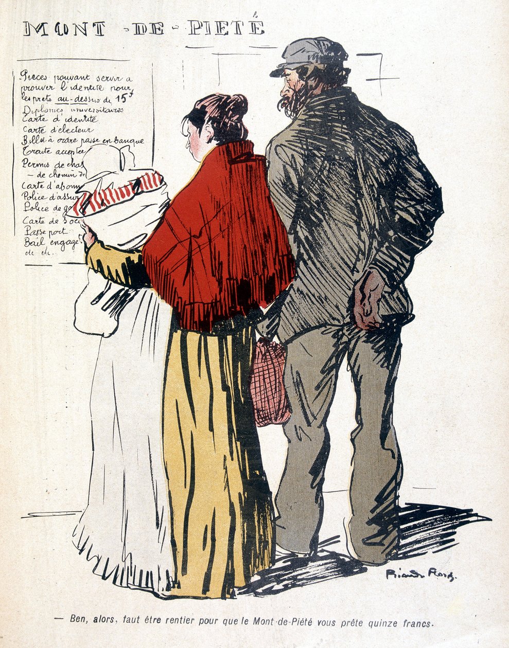 Le Mont-de-Piété af Ricardo Floors- i "" Tallerken med smør"" fra 03/06/1905 af Ricardo Flores