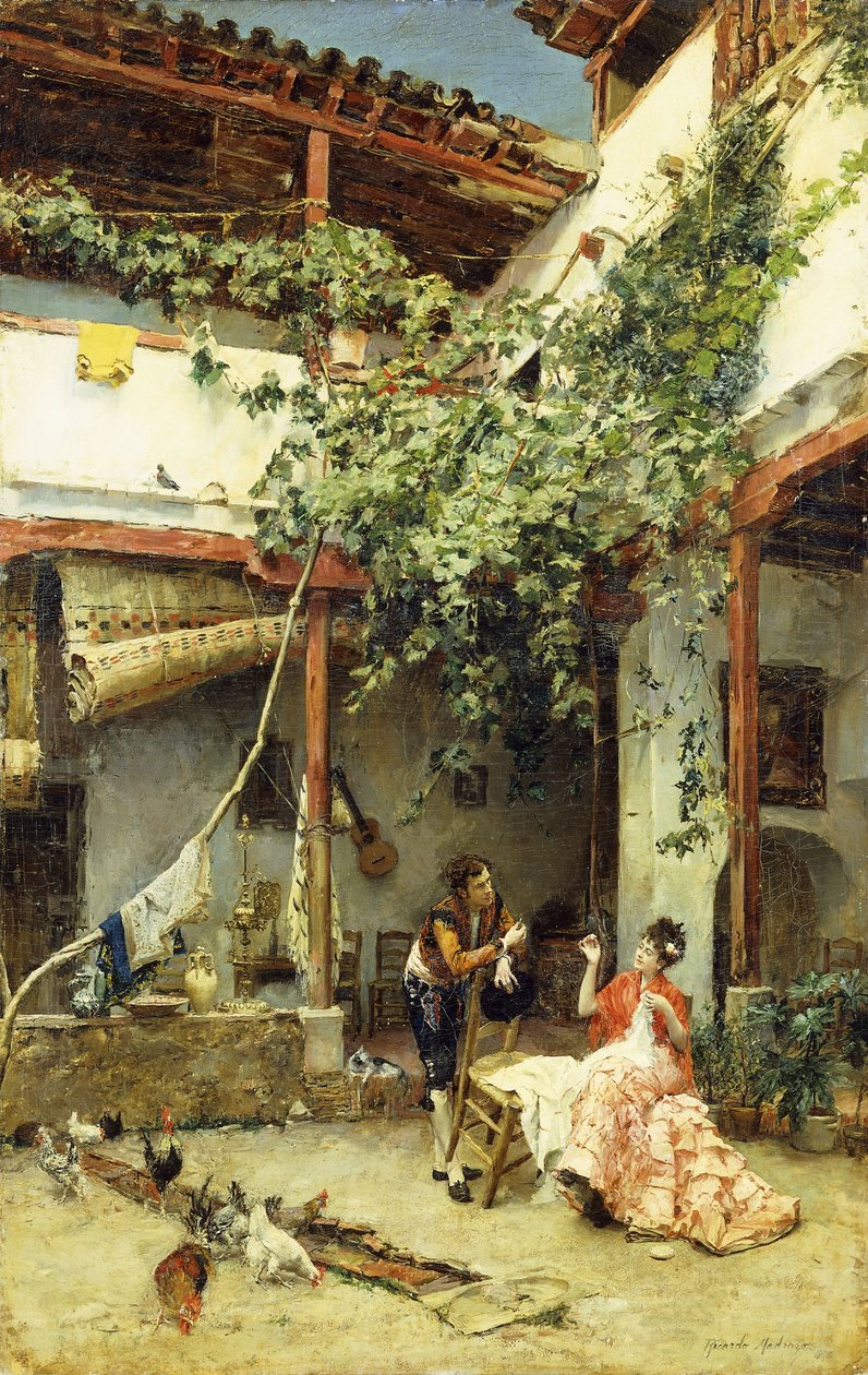 I gården, 1876 af Ricardo de Madrazo y Garreta