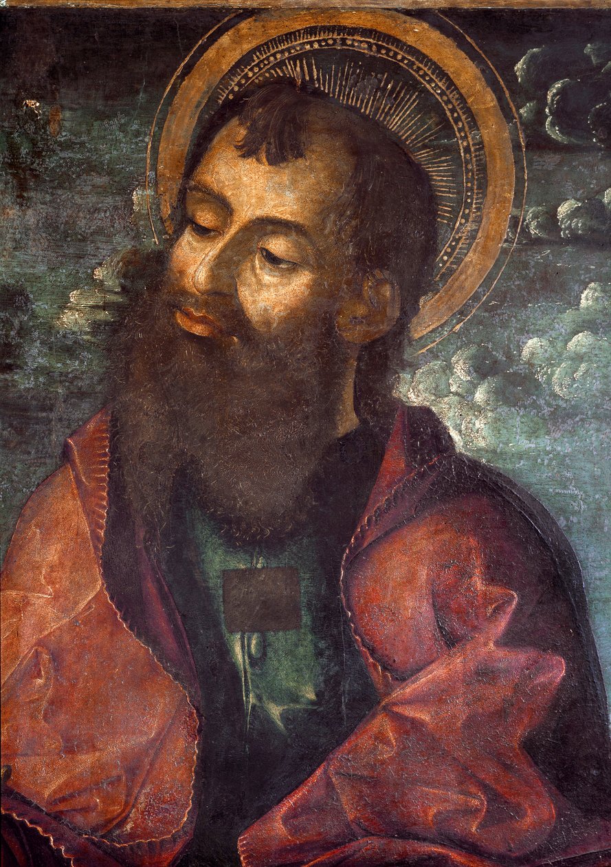 Saint Paul og Saint Peter Detalje, der repræsenterer Saint Paul. Maleri af Riccardo Quartararo (15.-16. århundrede) 1493 Dim. 216x155 cm Palermo, Galleria Regionale della Sicilia, inv. 53 af Riccardo Quartararo