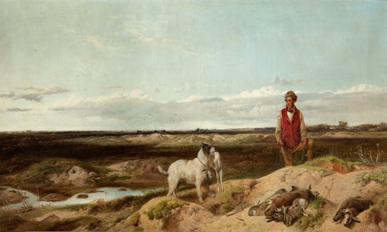 Ferreting, 1863 af Richard Ansdell