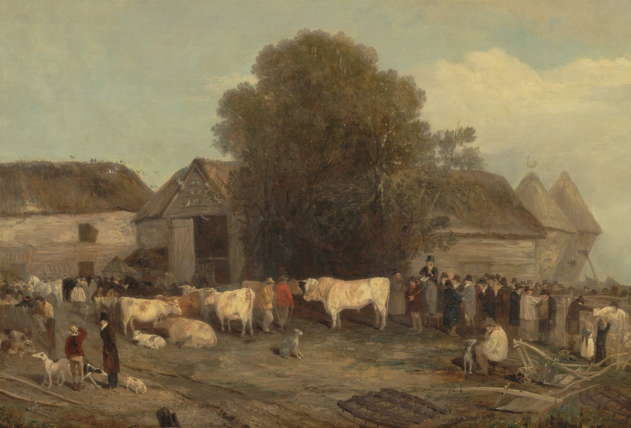 Gårdsalget, 1820 af Richard Barrett Davis
