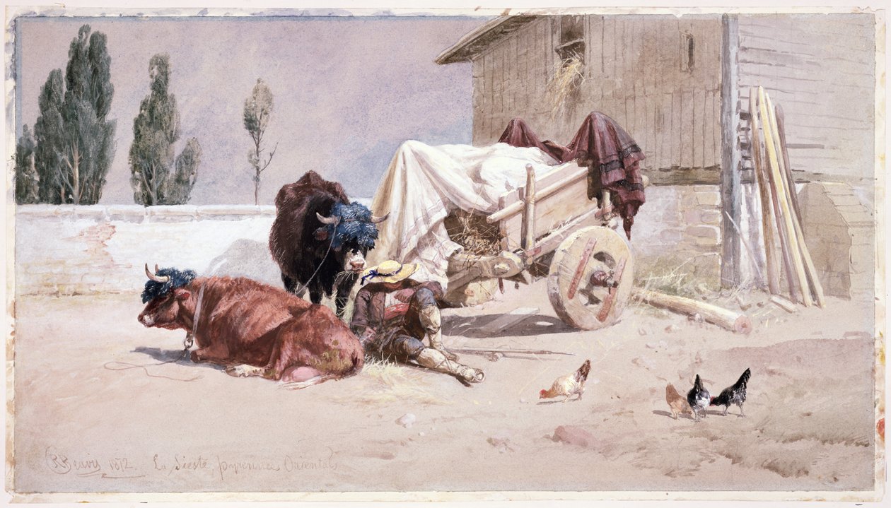 La Siesta: Scene i de østlige Pyrenæer, 1872 af Richard Beavis