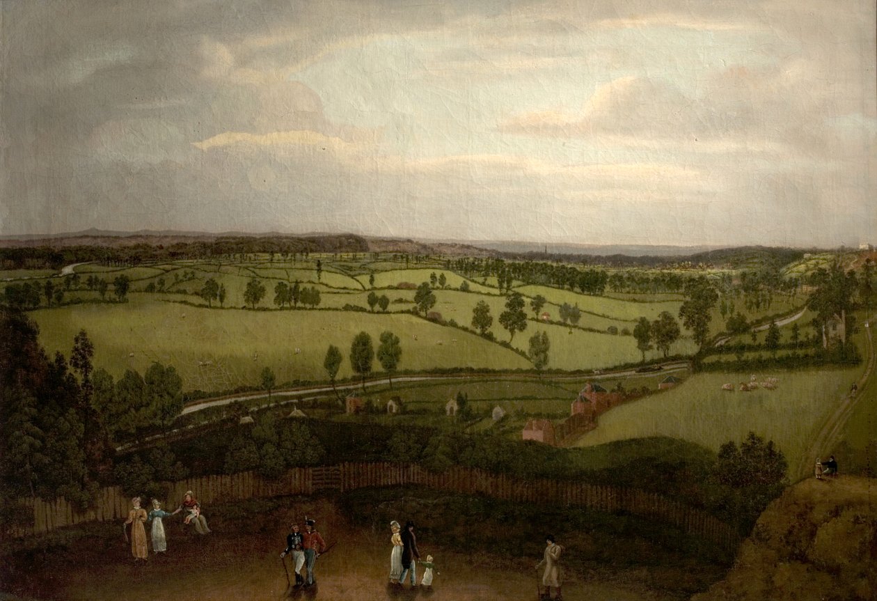 Nottingham Meadows fra Rock Cliff, hvor Lenton Road bliver til Park Valley af Richard Bonington