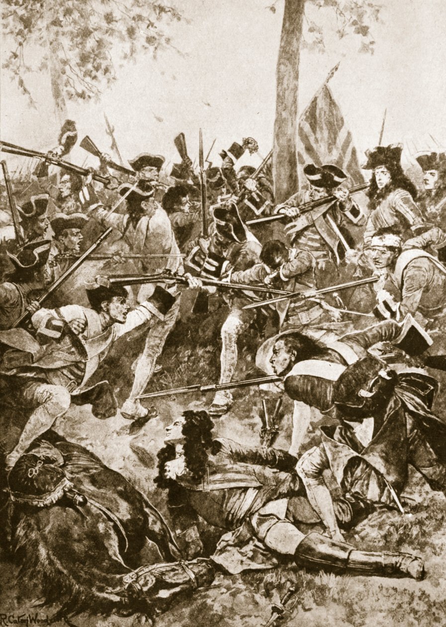 Slaget ved Ramillies, 23. maj 1706: Det irske regiments angreb af Richard Caton Woodville junior