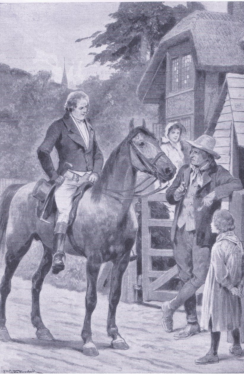 Cobbett på sin hest, illustration fra My Magazine, 1925 af Richard Caton II Woodville