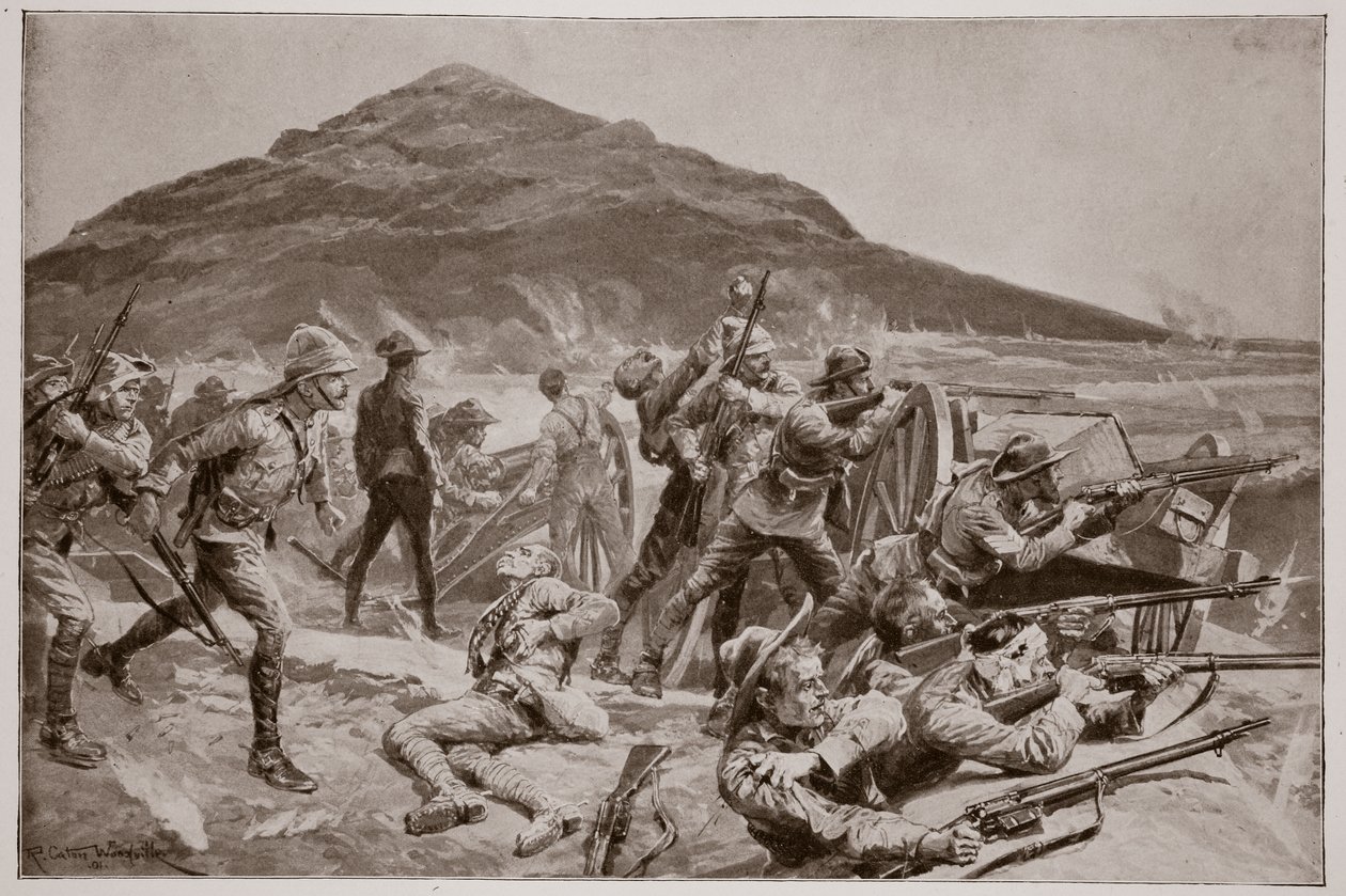 Ingen overgivelse! Forsvaret af Fort Itala den 26. september 1901 af Richard Caton Woodville junior
