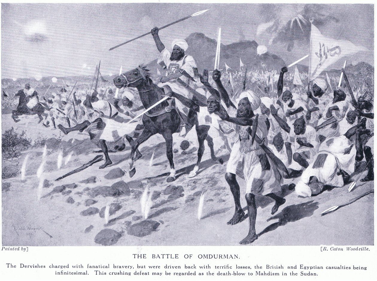 Slaget ved Omdurman 1898 AD, c.1920 af Richard Caton Woodville junior