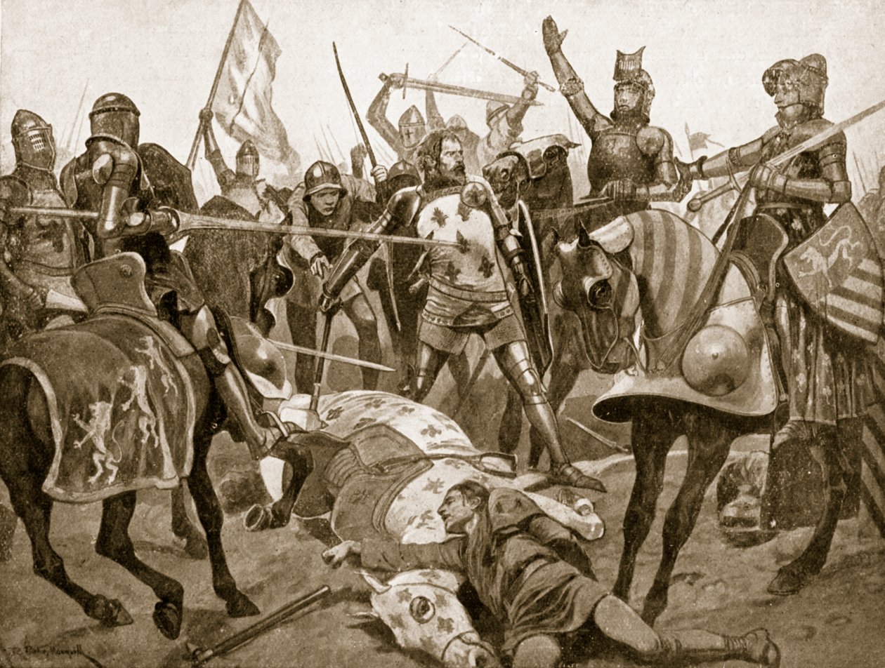 Slaget ved Poitiers, 19. september 1356, illustration fra 
