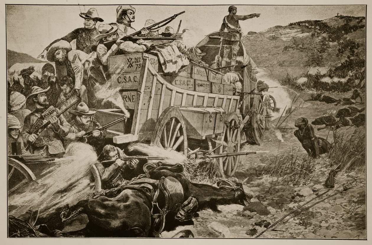 The Matabele War: Defending a Laager af Richard Caton Woodville junior