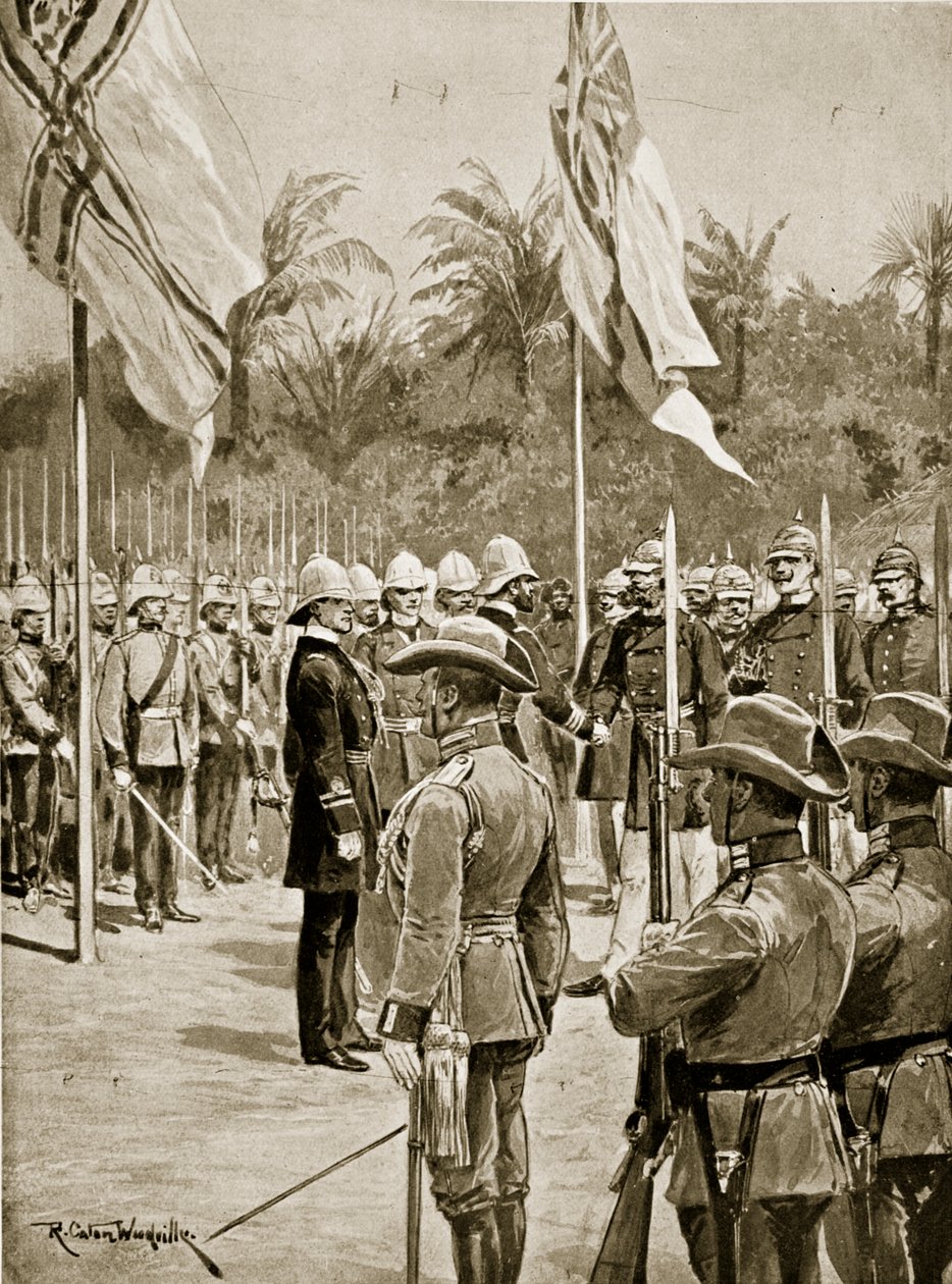Delingen af New Guinea mellem briterne og tyskerne, 1884 af Richard Caton Woodville junior