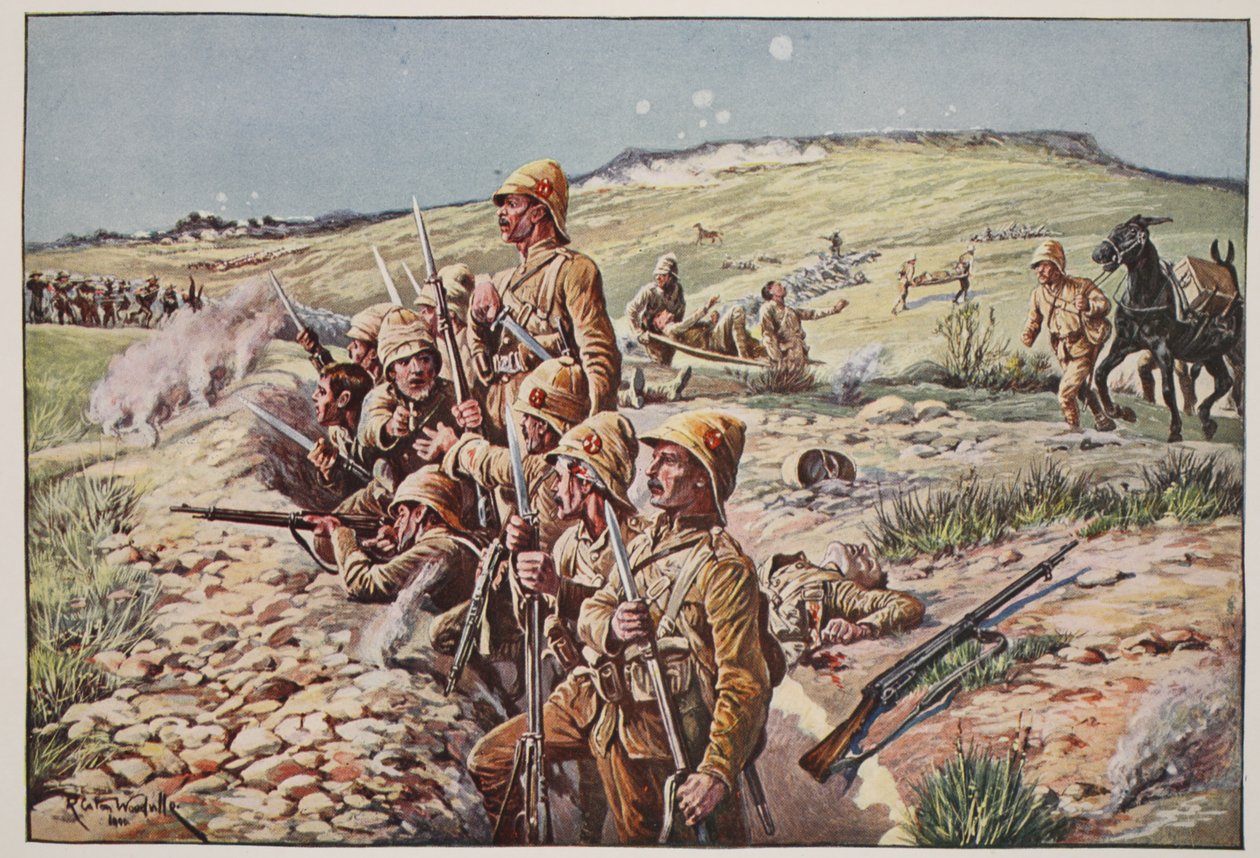 Reparer bajonetter! In the Trenches at Ladysmith, illustration fra 