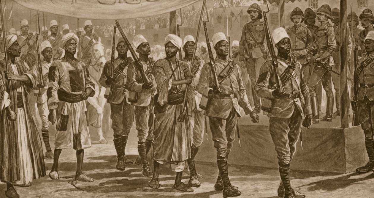 Lord Kitcheners erobring af Soudan, 1896-98 - Mahmoud, Khalifas chefløjtnant, taget til fange efter slaget ved Atbara, fra 
