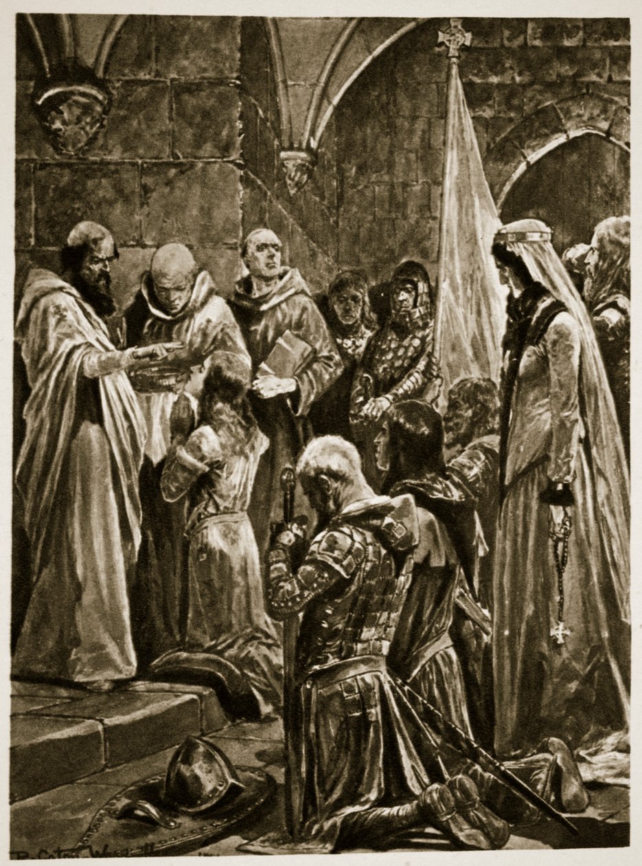 Edvard Martyrens salvelse ved hans kroning af St. Dunstan i Kingston-on-Thames, fra 