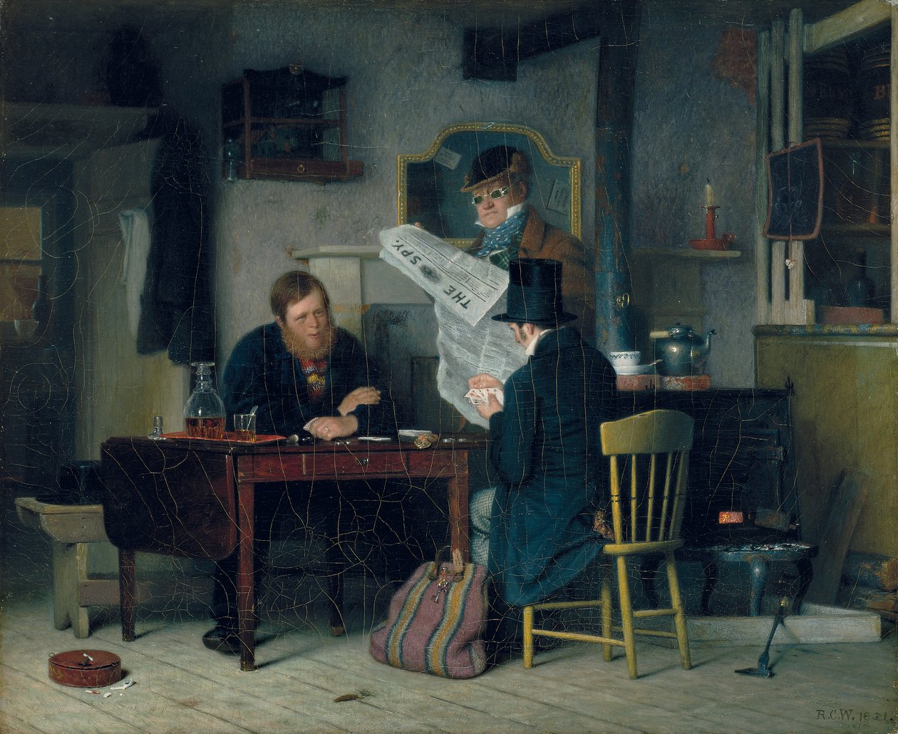 Venter på scenen, 1851 af Richard Caton Woodville