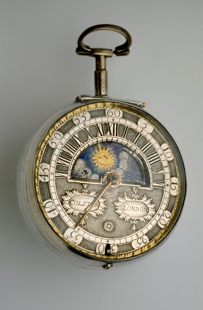 Sideur med par ur, ca. 1685 (sølv) af Richard Colston