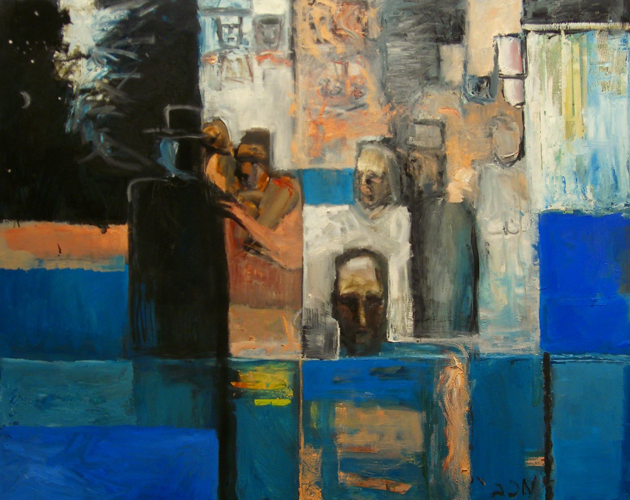 Juda og Bnai Israel Enter the Sea, 1999 af Richard Contemporary Artist Mcbee