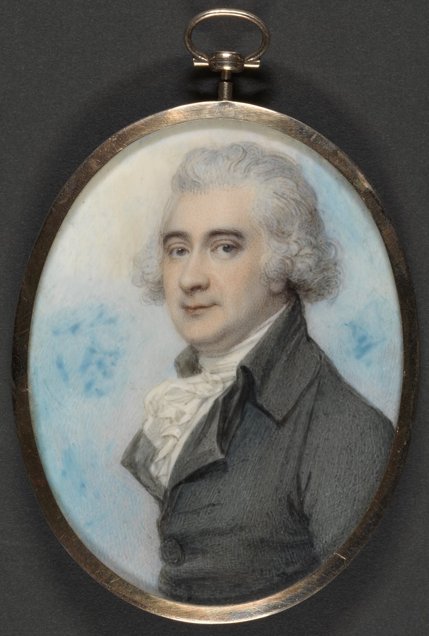 Portræt af James Hope (1741-1816) 3. jarl af Hopetoun, 1789 (wc & gouache på elfenben) af Richard Cosway