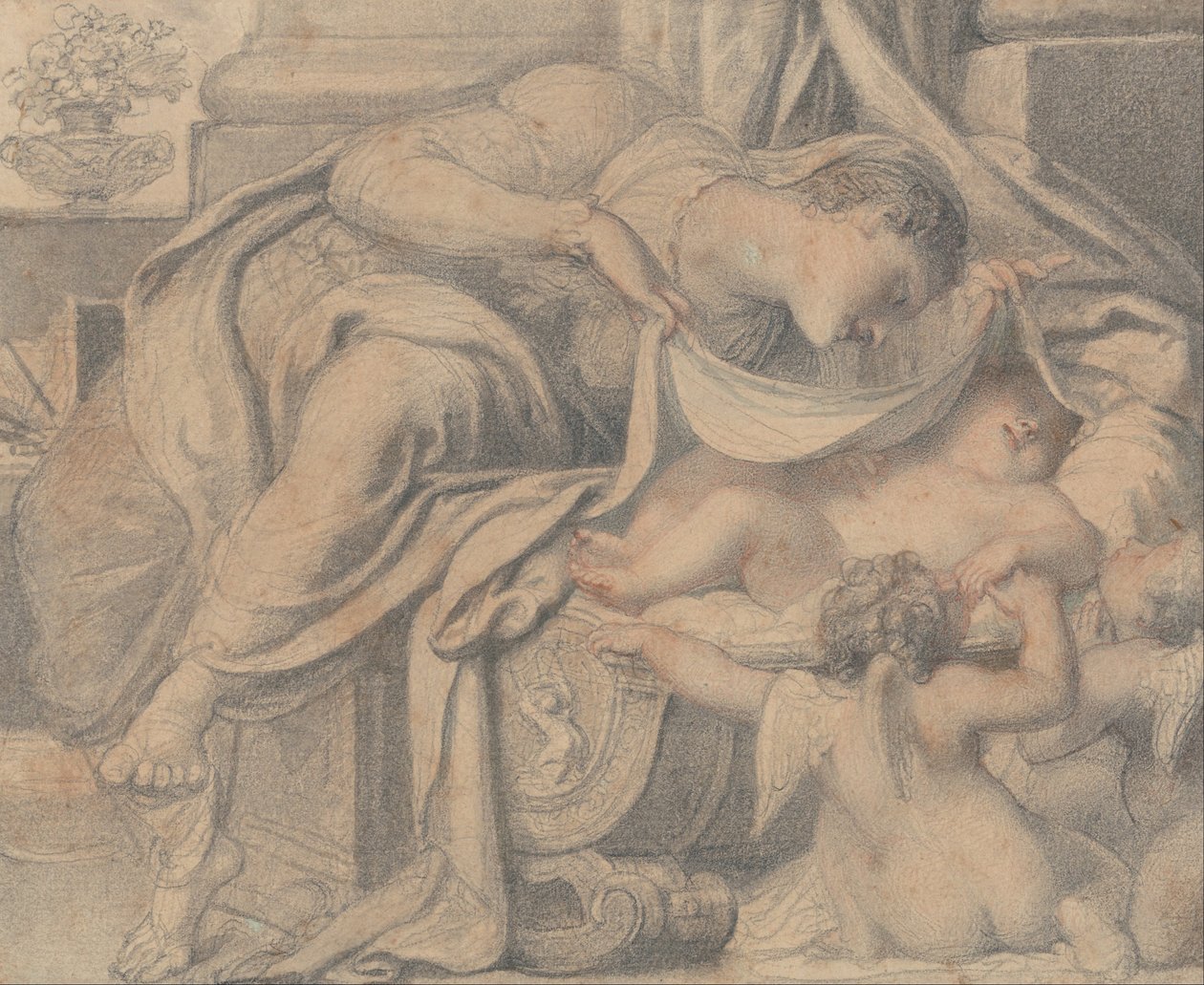 Venus tilbeder Amor af Richard Cosway