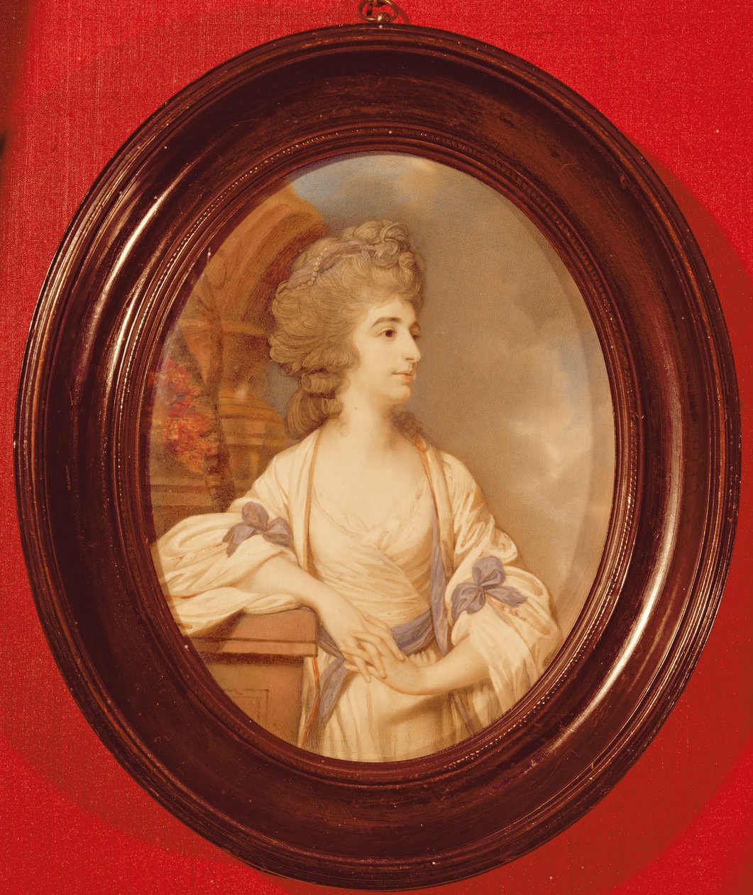 Portræt af Sarah Siddons (1755-1831) 1783 (akvarel på elfenben) af Richard Crosse