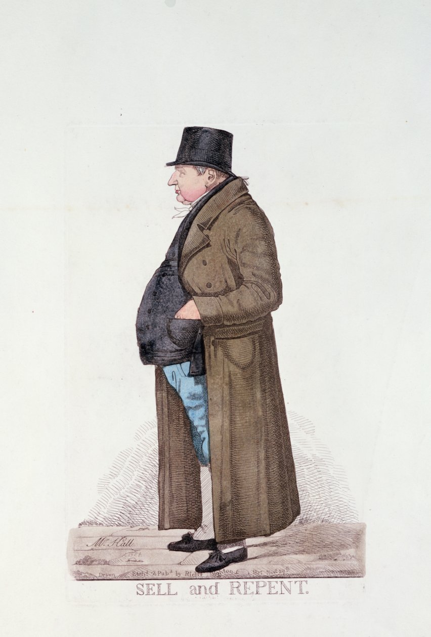 Sælg og omvend, 1817 (farvet radering) af Richard Dighton