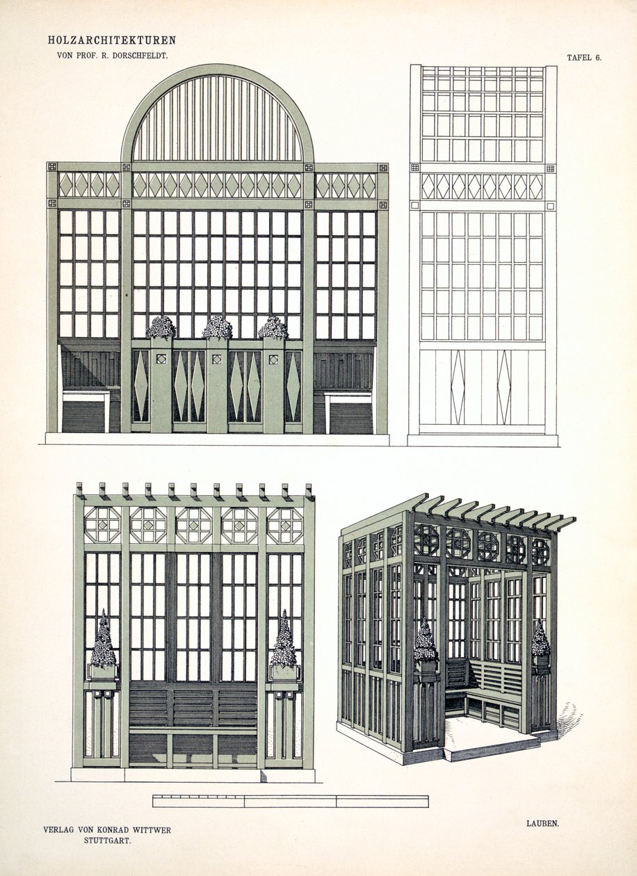Arkitektur i træ, ca. 1900 af Richard Dorschfeldt