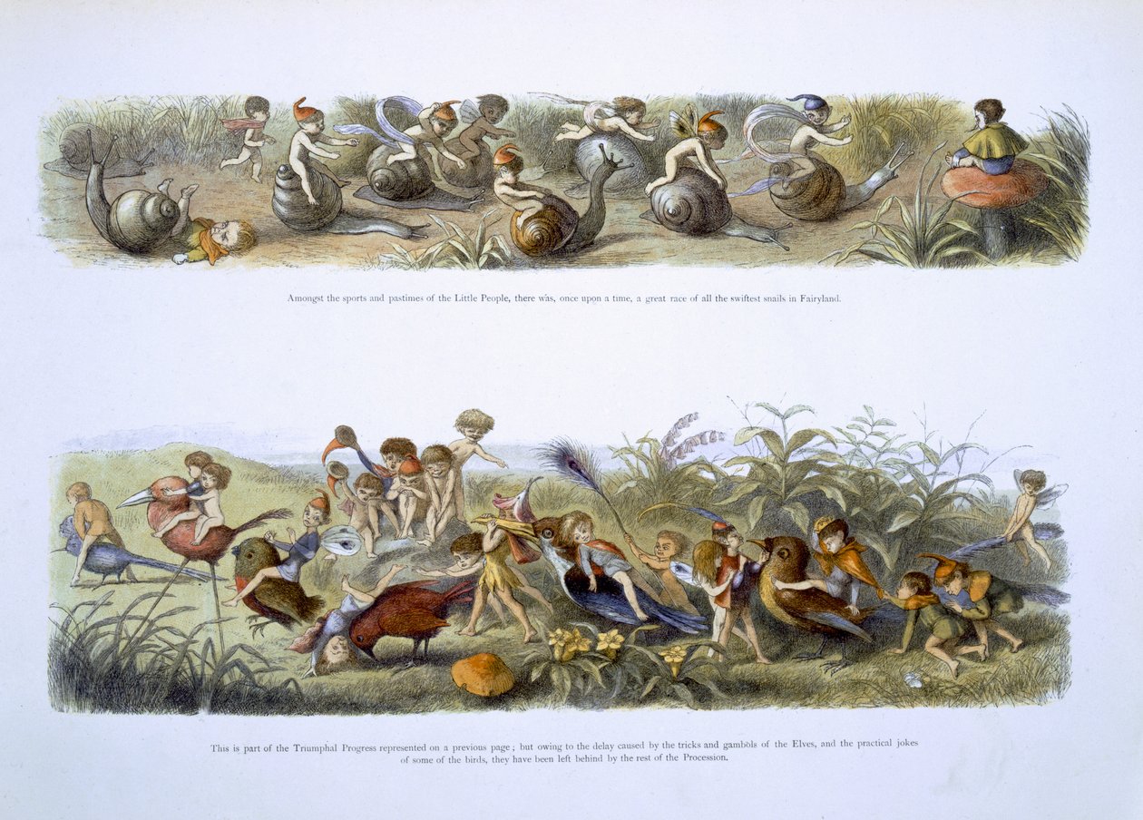 Illustration til "In Fairyland: A Series of Pictures from the Elf-World" af William Allingham og Andrew Lang af Richard Doyle