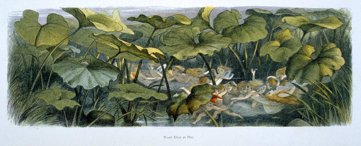 Wood Elves at Play, illustration fra 