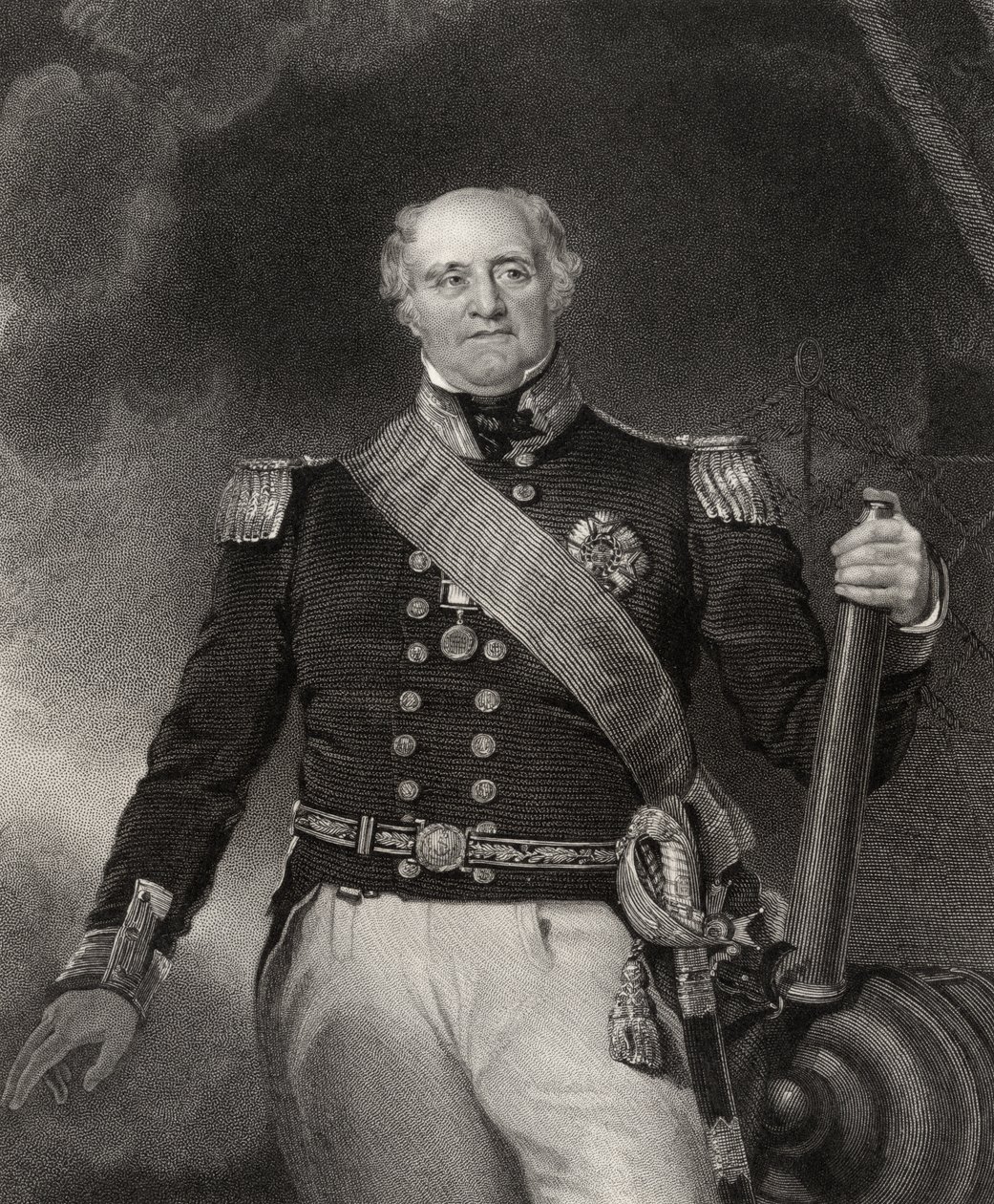 Sir Thomas Masterman Hardy, graveret af H. Robinson, fra 