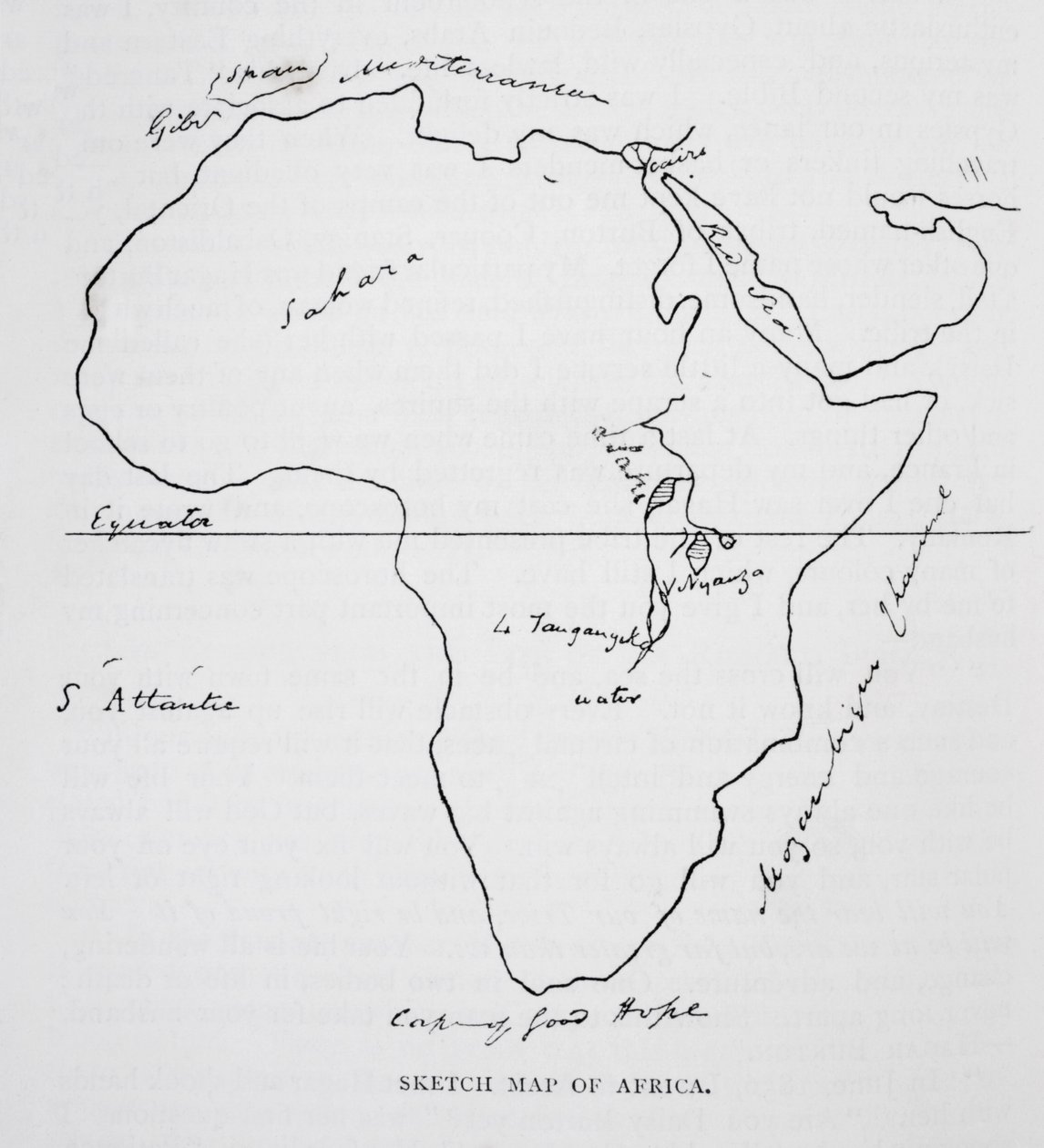Skitsekort over Afrika, fra 