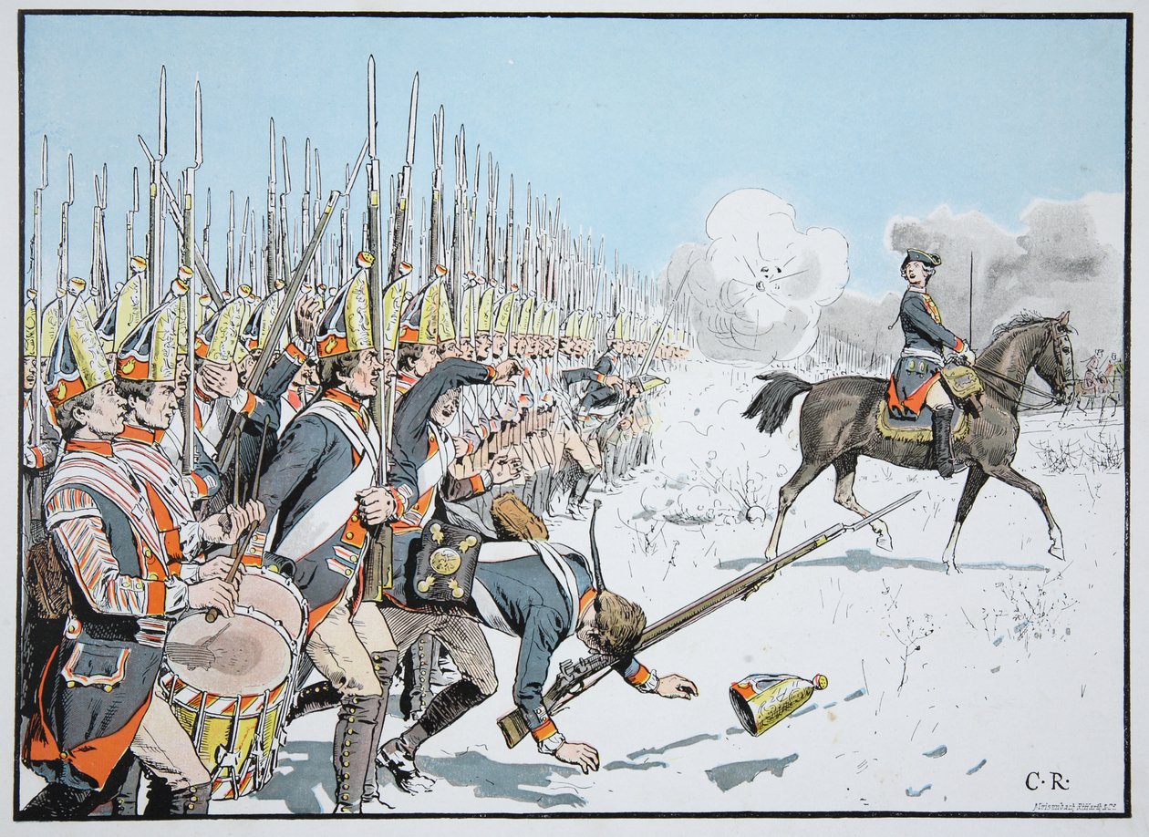 Potsdam Guard Parade i Leuthen, 5. december 1757 af Richard Knoetel