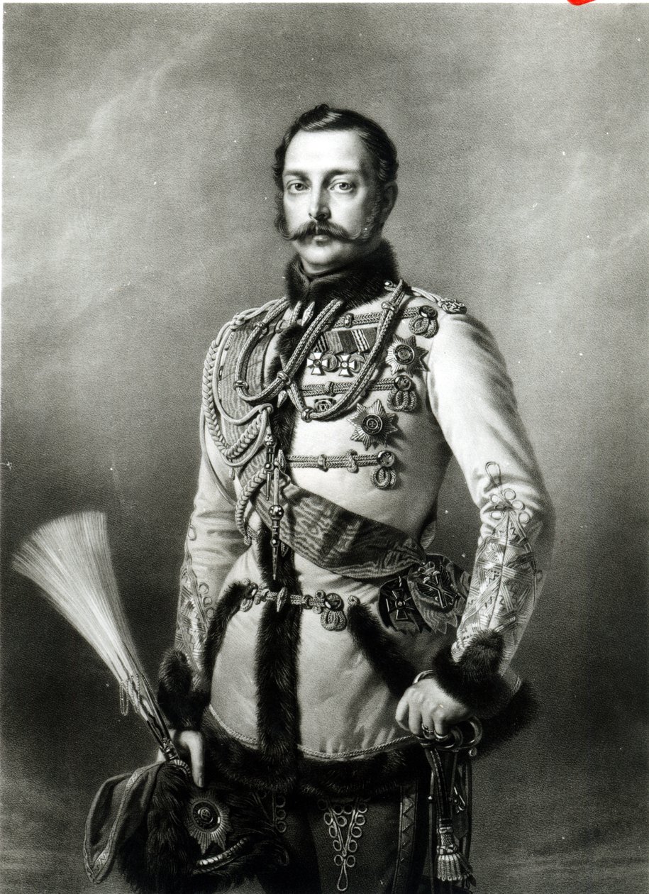 Alexander II (1818-81) af Rusland graveret af Dietmar Ullrich og Smirnoff, 1858 af Richard L. Lauchert