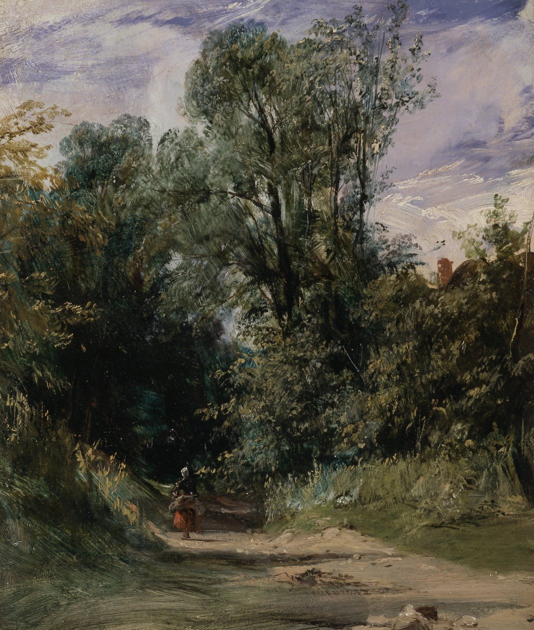 En skovklædt vej af Richard Parkes Bonington
