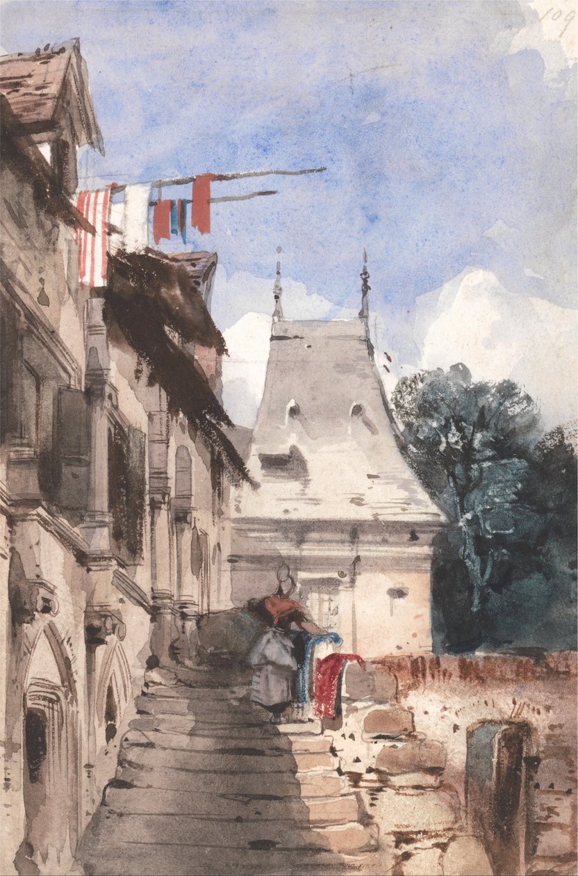 Klosteret St-Amand, Rouen af Richard Parkes Bonington