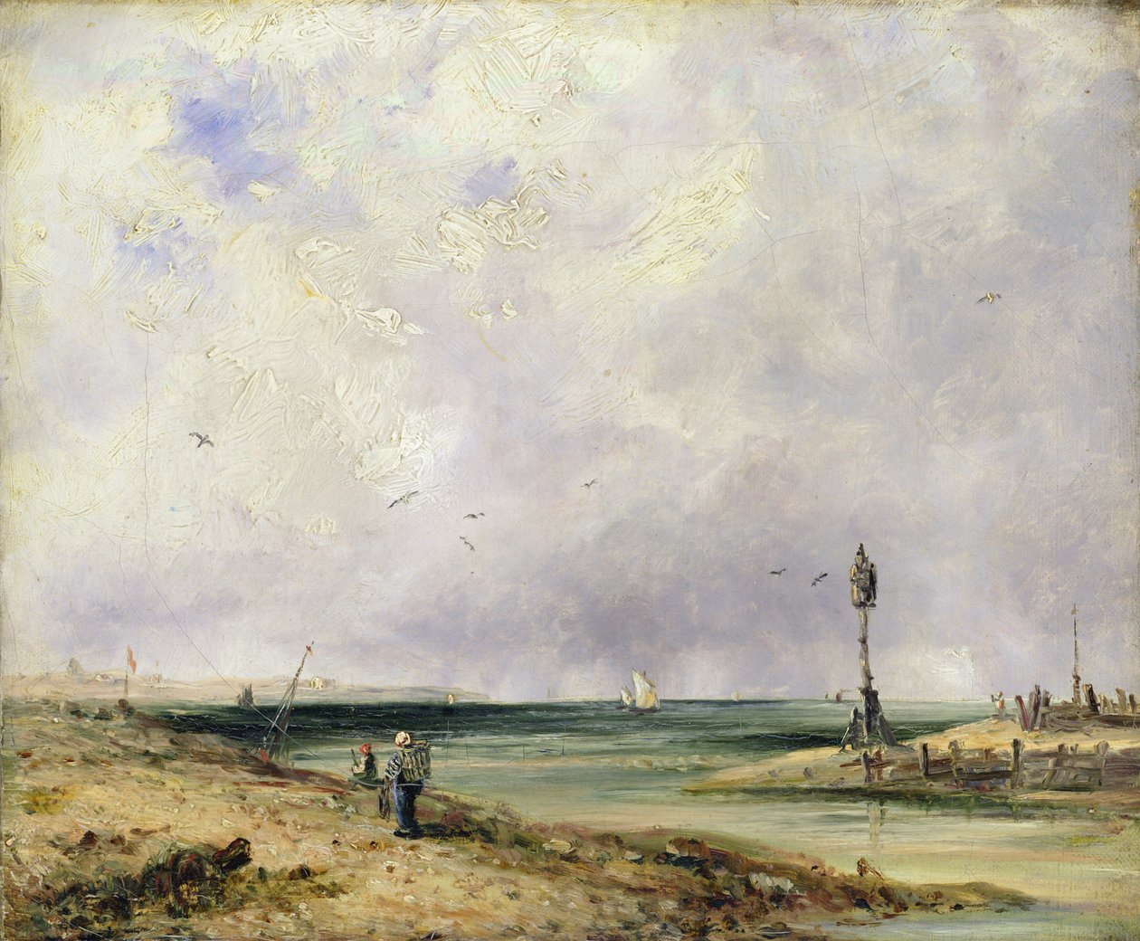 Strandscene af Richard Parkes Bonington