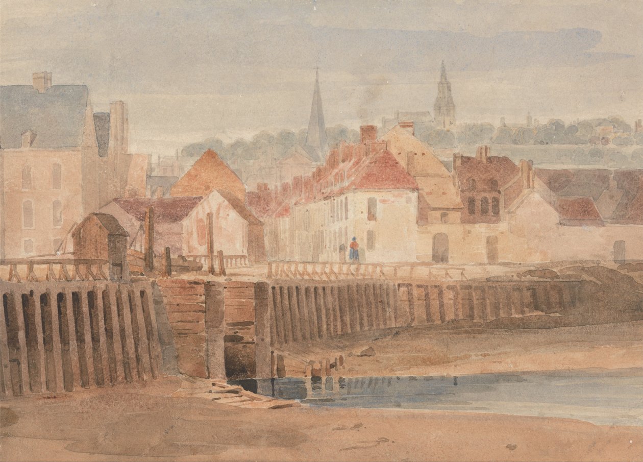 Boulogne Havn af Richard Parkes Bonington