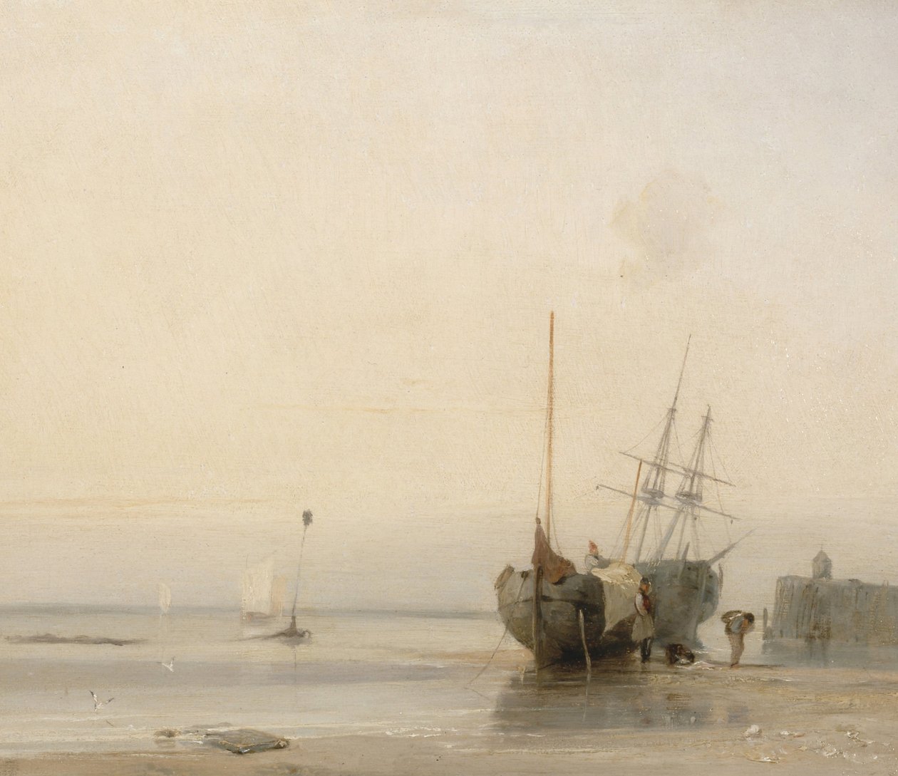 Calais Jetty, Frankrig af Richard Parkes Bonington