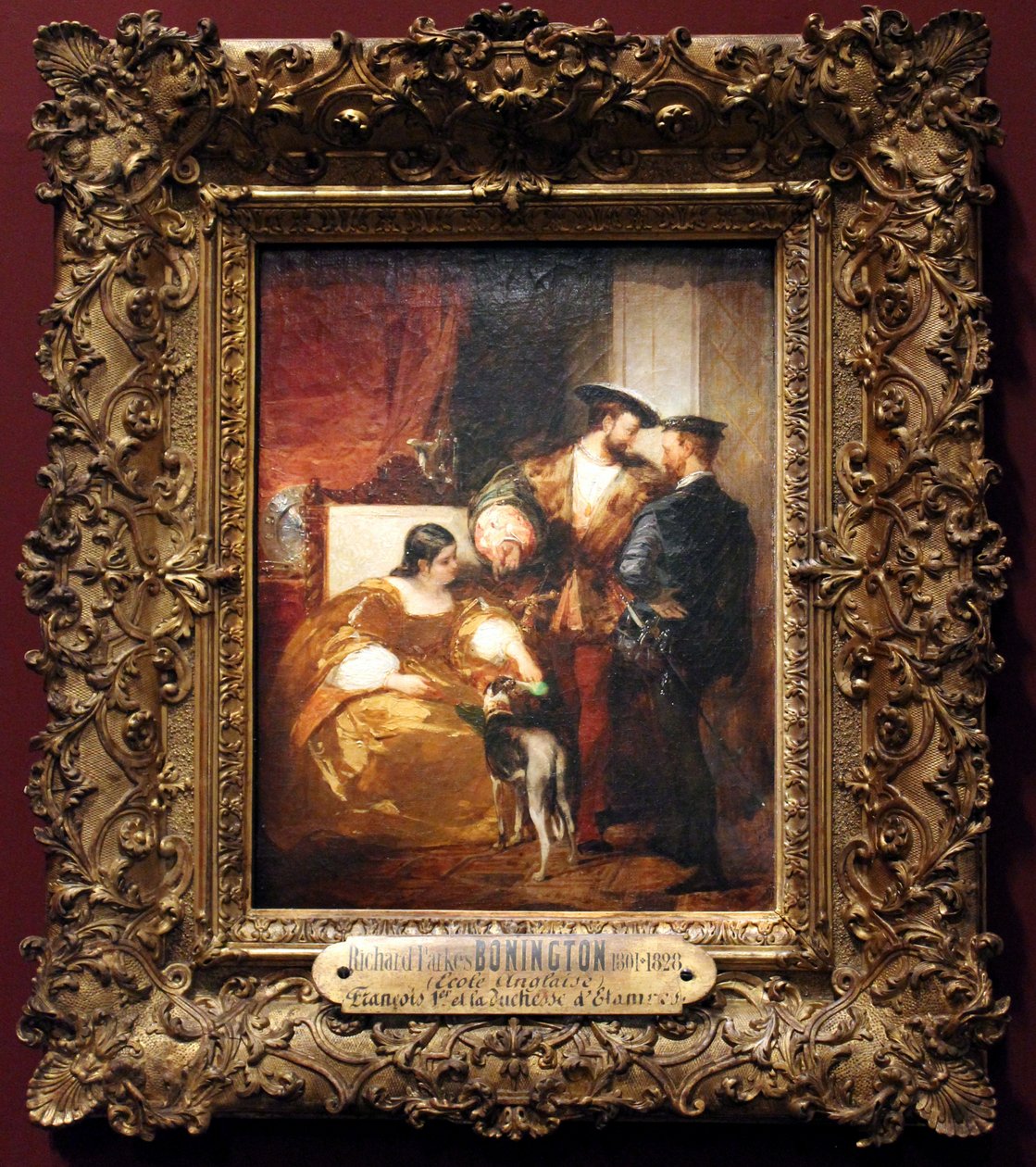 François I, Charles V og hertuginden af ​​Etampes af Richard Parkes Bonington
