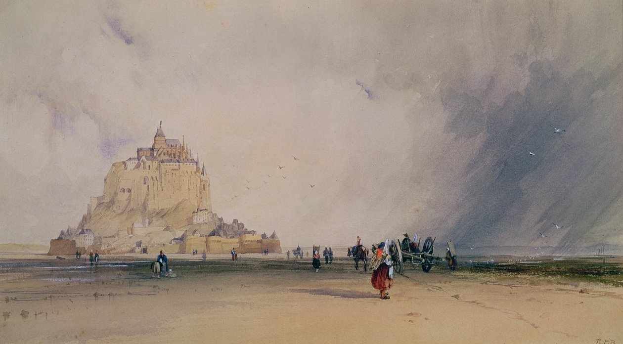 Mont Saint Michel af Richard Parkes Bonington